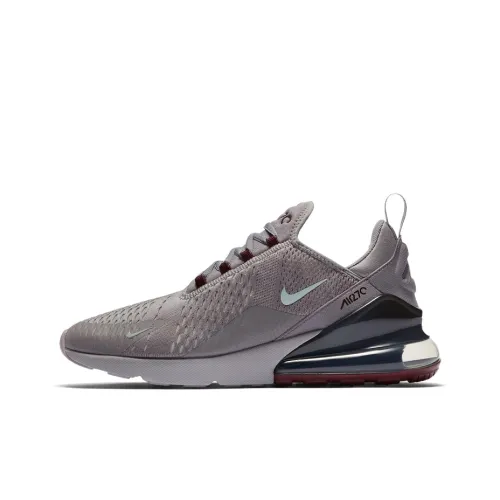 Nike Air Max 270 Покрытие Поддержка Легкий Низкий Топ Беговые кроссовки Мужской Серый