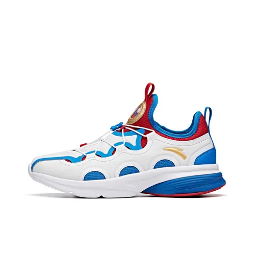 ANTA Амортизация и Дышащий Низкий Топ Беговые кроссовки Мужские Белый Красный Синий