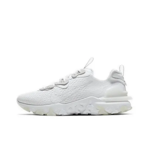 Nike React Vision Shock Absorbers Slip-Resistant Low Top Casual Running Shoes Men's Gray White Найк React Vision Shock Absorbers Противоскользящие Низкие Кеды Повседневные Беговые Кроссовки Мужские Серый Белый