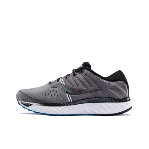 Saucony Hurricane Slip-Resistant Support Lightweight Low-Top Беговые кроссовки Мужские Серый Черный Широкий