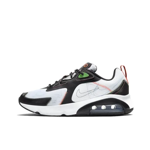 Nike Air Max 200 Low Топ Повседневные Беговые Кроссовки Унисекс Черный Белый