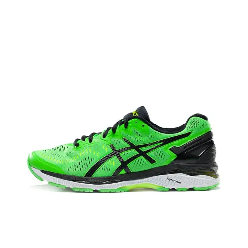 ASICS Gel Kayano 23 Low Топ Беговые кроссовки Мужские Зеленый Черный