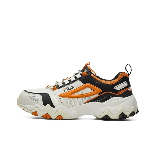 FILA Oakmont Low Беговые кроссовки Мужские Белый Черный Оранжевый