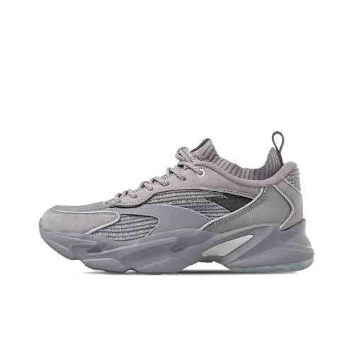 KIKS x ANTA Износостойкие Дышащие Низкие Беговые Кроссовки Мужские Серые