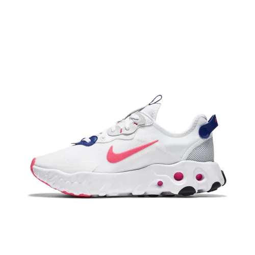nike React Art3mis Амортизаторы Shock Absorbers Противоскользящие Устойчивые к истиранию Низкий Топ Беговые кроссовки Женские Белые Розовые Синие