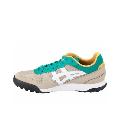 Onitsuka Tiger Horizonia Износостойкий Легкий и Дышащий Низкий Топ Беговые кроссовки Унисекс Коричневый Зеленый