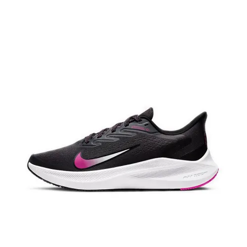 Nike Zoom Winflo 7 Амортизаторы Slip-resistant Низкий Топ Женские Черный Розовый
