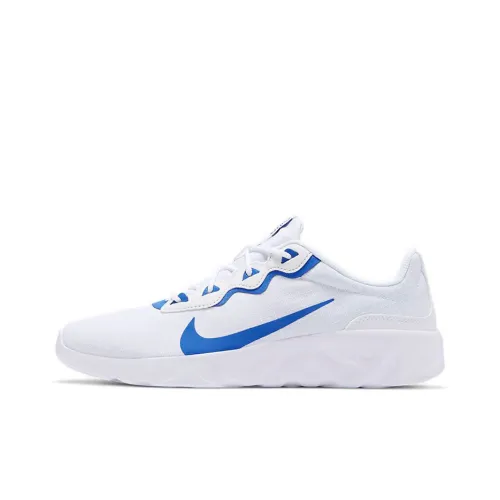 Nike Explore Strada Shock Absorbers Slip-Resistant Low Top Marathon Running Shoes Men's White Blue