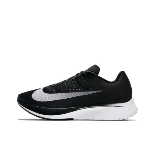 Nike Zoom Fly 1 Амортизация Устойчивость к истиранию Дышащий Низкий Топ Повседневные Беговые кроссовки Женские Черный Белый