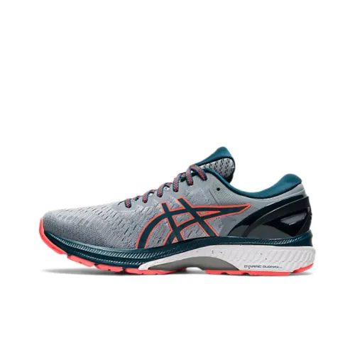 Asics Gel Kayano 27 Амортизация Низкий Топ Беговые Кроссовки Мужские Серый Синий 2E