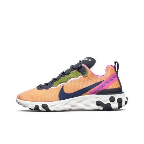 Nike React Element 55 Low Топ Беговые кроссовки Мужской Lava Оранжевый