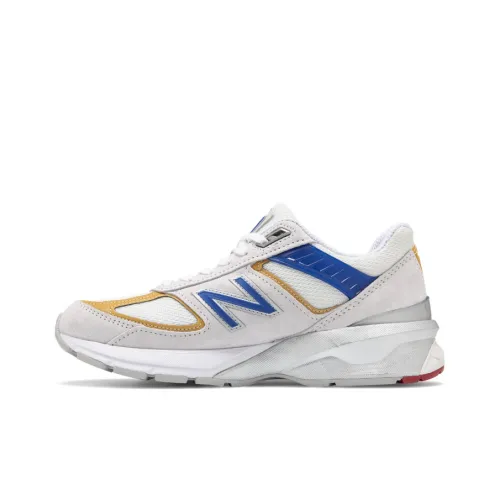 New Balance NB 990 V5 Low Топ Марафон Беговые кроссовки Женские Белые Синие Сделано в США