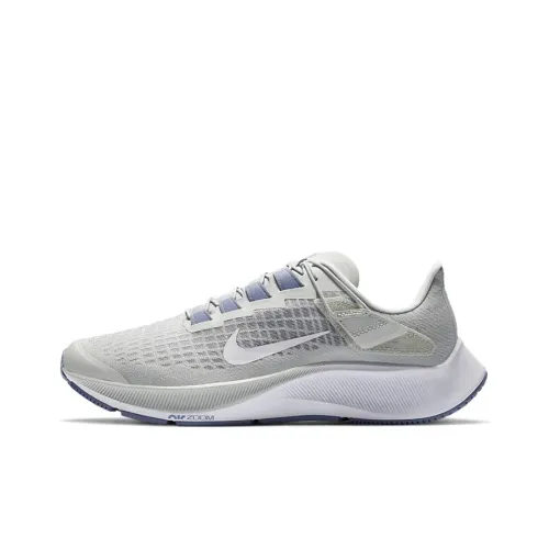 Nike Pegasus 37 Амортизаторы Slip-resistant Низкий топ Повседневные беговые кроссовки Женские Серый Белый