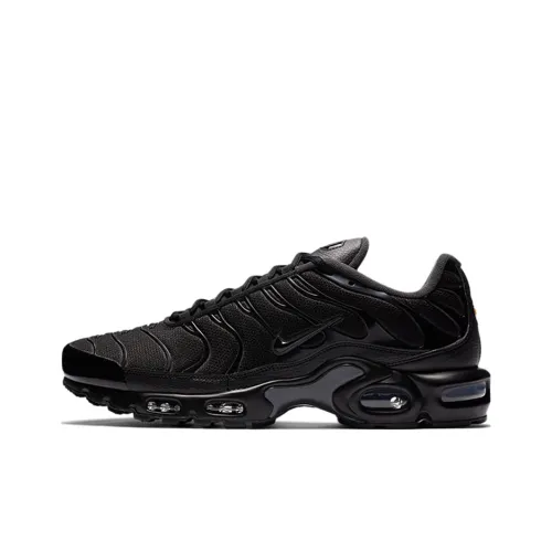 Nike Air Max Plus Low Топ Беговые кроссовки Мужские Чисто черные