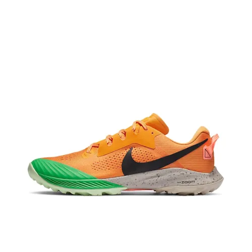 Nike Air Zoom Terra Kiger 6 Амортизирующие низкие беговые кроссовки с противоскользящим покрытием мужские черные желтые зеленые