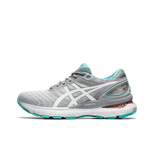 Asics Gel Nimbus 22 Low Топ Беговые кроссовки Женские Серый Белый