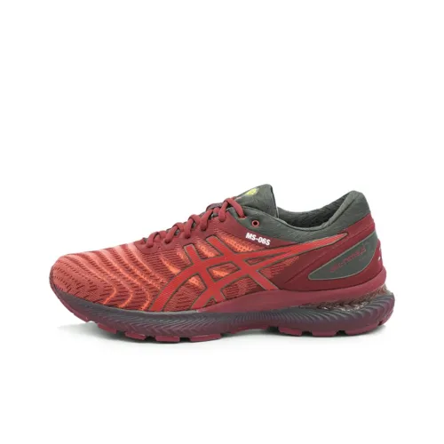 Asics Gel Nimbus 22 Поддержка Амортизация Низкий Топ Марафон Беговые кроссовки Мужские Красные