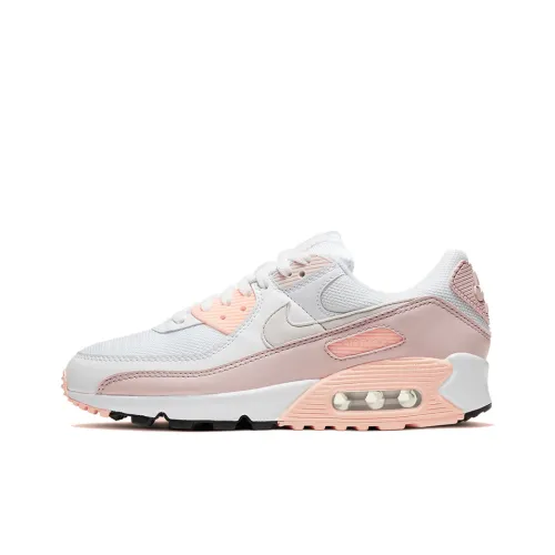 Nike Air Max 90 Low Топ Повседневные Беговые Кроссовки Женские Розовые Белые