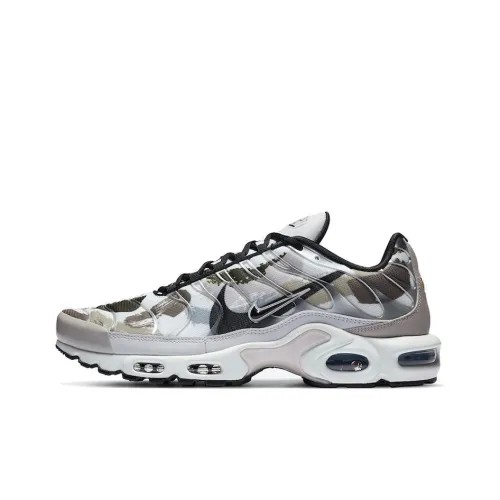 Nike Air Max Plus Low Топ Беговые кроссовки Мужские Серый Белый