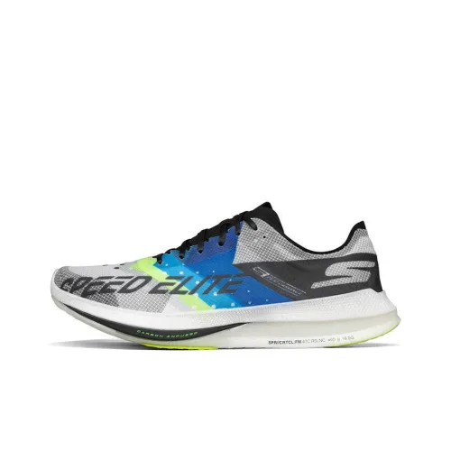 Skechers Низкий Топ Повседневные Беговые Кроссовки Мужские Черные Синие