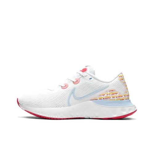 Nike Renew Run Амортизация Легкий Низкий Топ Марафон Беговые кроссовки Женские Белый Синий Розовый