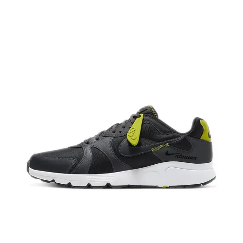 Nike Atsuma Low Беговые кроссовки Мужские Черные Желтые