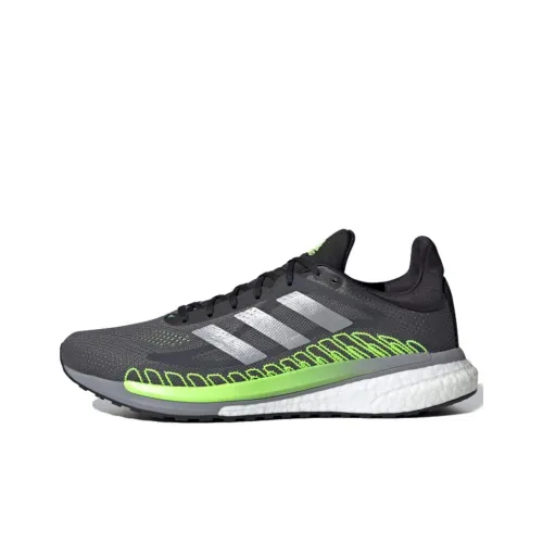 Adidas Solar Glide 3 ST Low Топ Беговые кроссовки Мужской Серый Зеленый