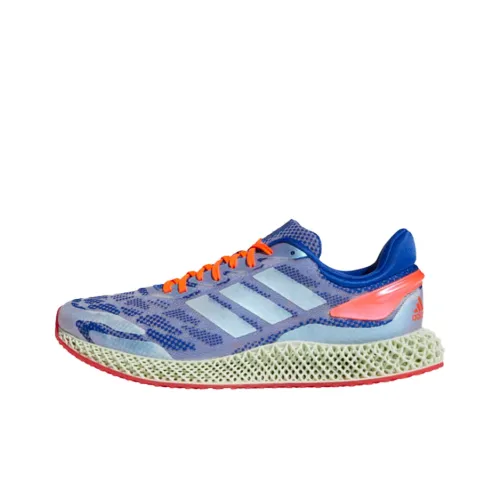 Adidas 4D Run 1,0 Амортизация и Дышащий Низкий Топ Повседневные Беговые Кроссовки Унисекс Синий Оранжевый