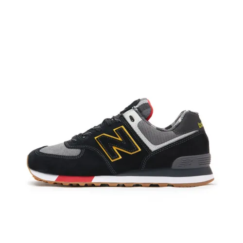 New Balance NB 574 MID Топ Повседневные Беговые Кроссовки Унисекс Черный Серый