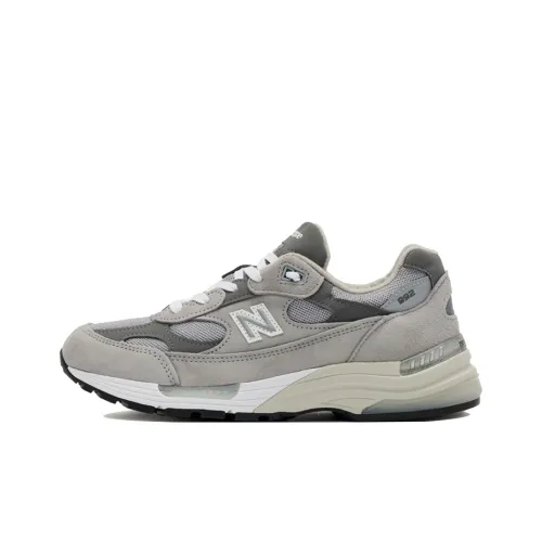 New Balance NB 992 Устойчивый к истиранию Низкий Топ Повседневная Городская Коммутерская Беговая Обувь Унисекс Классический Серый Сделано в США