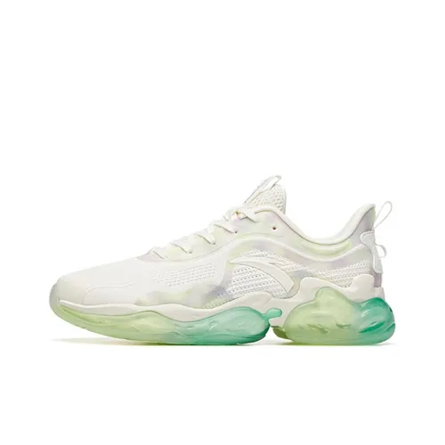 ANTA Амортизирующие подошва Устойчивая к истиранию Низкий топ Беговые кроссовки Мужские Белый Зеленый