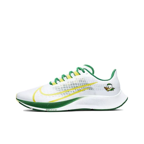 Nike Pegasus 37 Slip Устойчивый к истиранию Низкий Топ Беговые кроссовки Унисекс Зеленый Белый