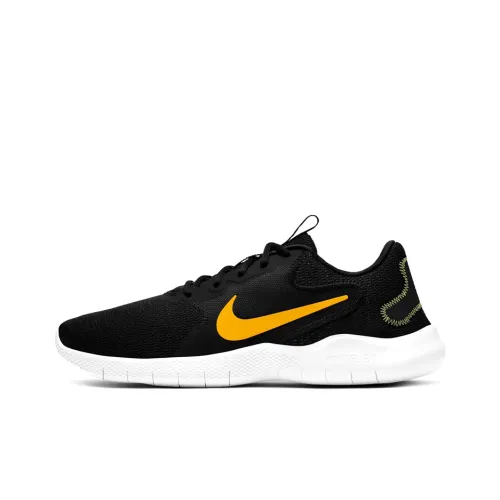 Nike Flex Experience RN 9 Slip-Resistant Abrasion-Resistant Low-Top Marathon Running Shoes Unisex Black Yellow Найк Flex Experience RN 9 Противоскользящий Устойчивый к истиранию Низкий Топ Марафон Беговые Кроссовки Унисекс Черный Желтый