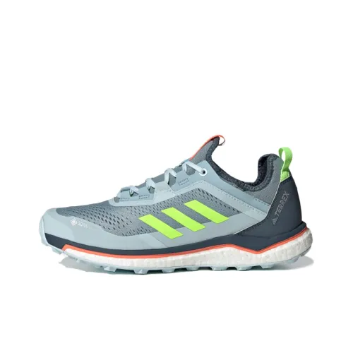 adidas Terrex Agravic Flow Slip Resistant Shock Absorbers Низкие Кроссовки для Бега Женские Синий Зеленый Оранжевый
