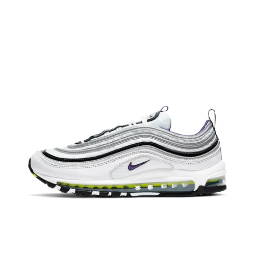 Nike Air Max 97 Low Топ Беговые кроссовки Мужской Белый черный синий Yánzànzì Air Cushion