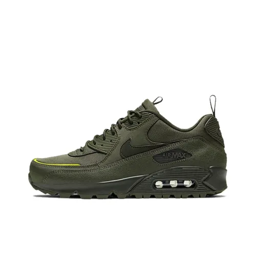 Nike Air Max 90 Low Топ Повседневные Беговые Кроссовки Мужские Оливково-Зеленые