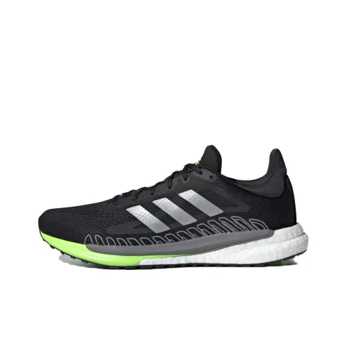 Adidas Solar Glide 3 Solargilde 3 Low Топ Беговые кроссовки Мужской Черный Белый Зеленый