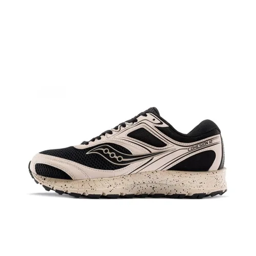 Saucony Cohesion 12 Slip-Resistant Abrasion-Resistant Легкий Низкий Топ Беговые кроссовки Мужские Хаки Черный