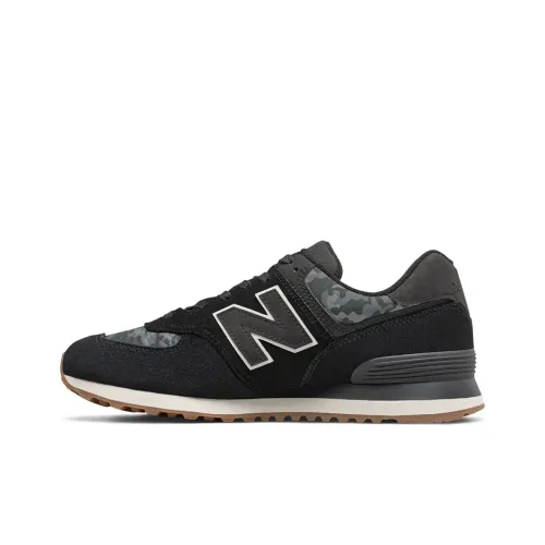 New Balance NB 574 Low Топ Беговые кроссовки Унисекс Черный Камуфляж D Ширина