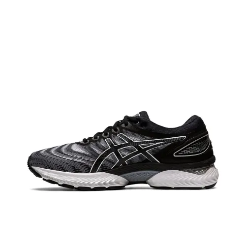Asics Gel Nimbus 22 Амортизация Низкий Топ Марафон Беговые Кроссовки Мужские Черный Серый