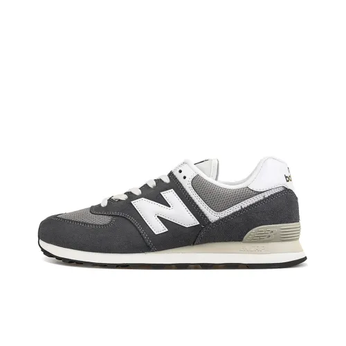 New Balance NB 574 Low Топ Повседневные Беговые Кроссовки Унисекс Серый Белый Черный