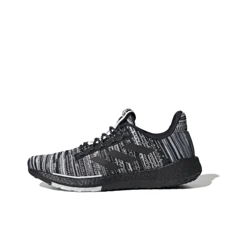 Adidas PulseBOOST Нескользящий Легкий Низкий Топ Беговые кроссовки Унисекс Черный Белый