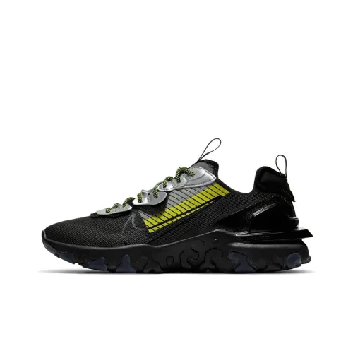 Nike React Vision Shock Absorbers Slip-Resistant Low Top Casual Running Shoes Men's Black Найк React Vision Shock Absorbers Противоскользящие Низкие Кеды Повседневные Беговые Кроссовки Мужские Черные