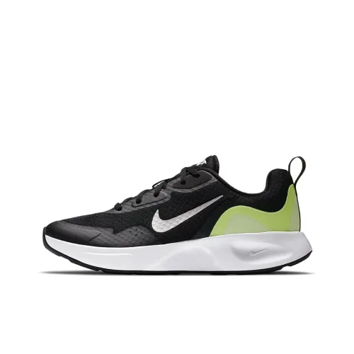 Nike Wearallday Shock Absorbers Slip-Resistant Low Top Training Running Shoes Women's Black Green Найк Wearallday Shock Absorbers Slip-Resistant Низкий Топ Тренировочные Беговые Кроссовки Женские Черный Зеленый