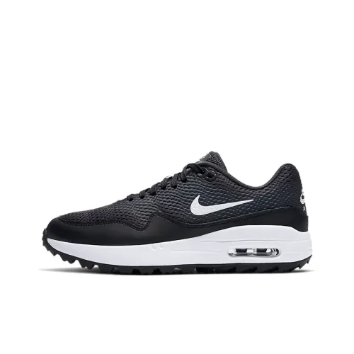 Nike Air Max 1 Low Топ Беговые кроссовки Женские Черный белый