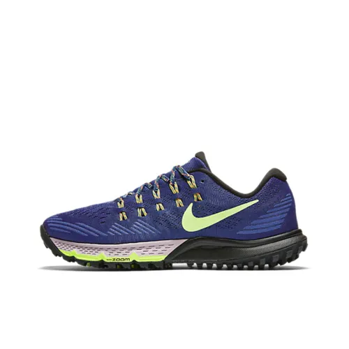Nike Air Zoom Terra Kiger 3 Slip-resistant Abrasion-resistant Low-top Беговые кроссовки Женские Темно-фиолетовый