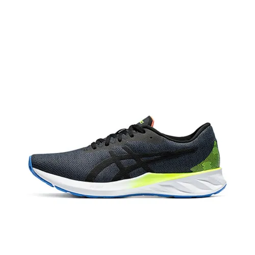 Asics Roadblast Износостойкий Дышащий Верх Низкие Беговые Кроссовки Мужские Черные Синие