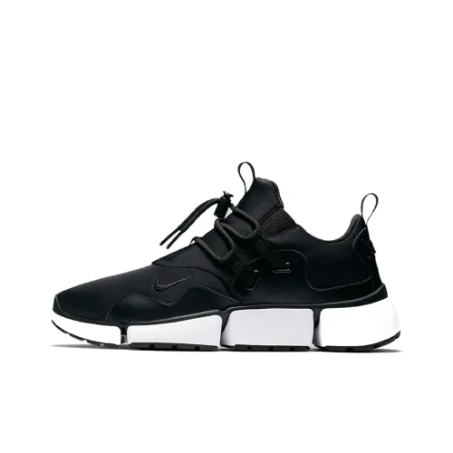 nike Карман Shock Absorbers Противоскользящий Устойчивый к истиранию Легкий Низкий Топ Беговые кроссовки Мужской Черный белый