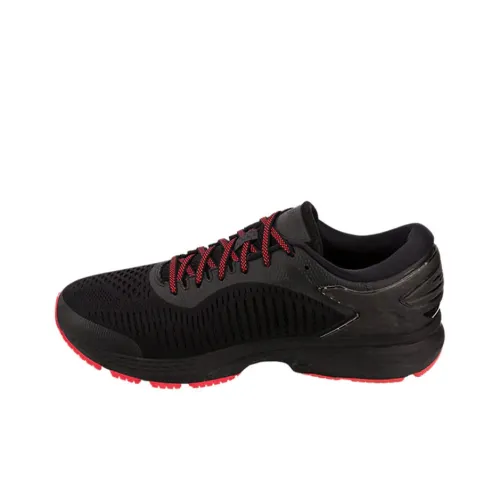 Asics Gel Kayano 25 Low Топ Беговые кроссовки Мужские Черные Красные