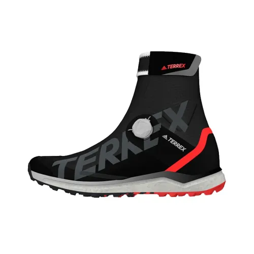 adidas Terrex Agravic Tech Pro Дышащие Высокие Кроссовки для Бега Мужские Черные Красные Серые